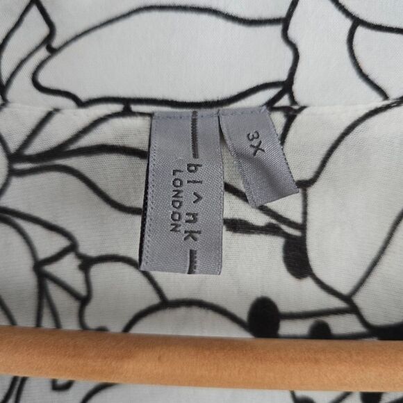 Anthropologie Bl^nk London Stephanie Short-Sleeve Floral Top Size 3X - Picture 5 of 7